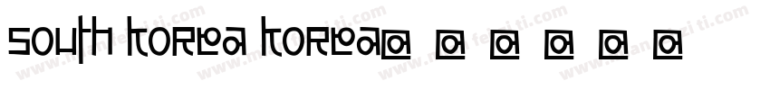 South Korea Korea字体转换